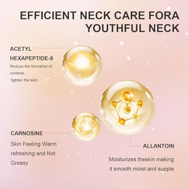 QLZLLF AH-8 Firming Neck Cream for Crepey Skin Body Care Comfort- Neck Firming Cream Contains Hexapeptide, Moisturizing, Tightening Lotions Cosmetic Skin Care & Repair for Women - Image 5