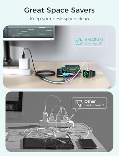 Travel Essentials,4 in 1 for Apple Watch Charger/iPhone Charger/Multi Charging Cable Cord,Vacation RV Camping Essentials,USB C/L/Micro Portable Charger for iWatch 11-1/iPhone 17-12,Car-4FT - Image 3