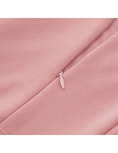 Modest Pink Dress for Church Elegant 3/4 Sleeve for Women Casual Bell Sleeve Dresses for Women Homecoming Teen Girls Blush 3XL - Image 5