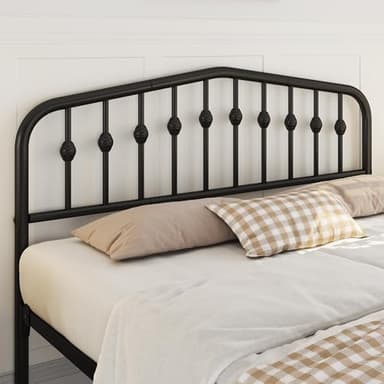 Yaheetech Metal Bed Frame Queen Size Metal Platform Bed Frame with Victorian Style Headboard/Footboard/Easy Assembly/No Box Spring Needed/Black - Image 4