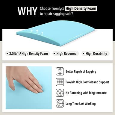 Tromlycs Couch Sofa Cushion Support for Sagging Seat Arched Furniture Seat Under Cushion Sag Repair Set of 2 - Image 3