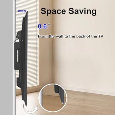 GLWIXY Fixed TV Wall Mount for 14-42" Flat Screen TVs, Small Wall Mount TV Bracket fit 19 24 28 32 35 39 40 inch, VESA Up to 200x200mm 55lbs Max Load, Easy Install Low Profile Monitor Mount Bracket - Image 6