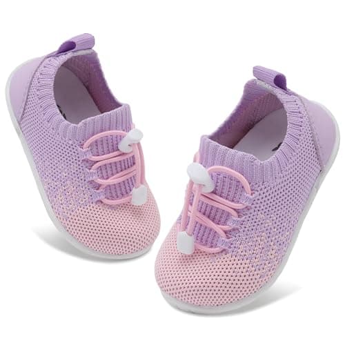 FEETCITY Baby First Walker Shoes Boys Girls Canvas Shoes Newborn Crib Shoes Anti-Slip Star Sneaker - Image 1