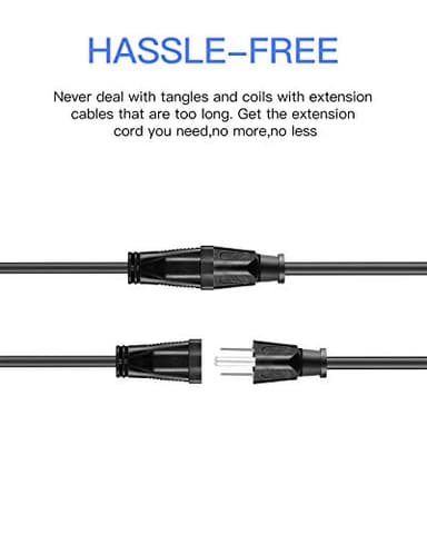 KMC Power Extension Cord 10-Pack, Outlet Saver, 16AWG 3 Prong, 1-Foot Cord - Image 4