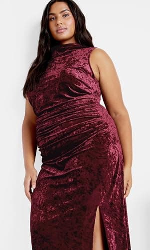 City Chic Women's Plus Size Dress-Mae, Ruby - Image 5