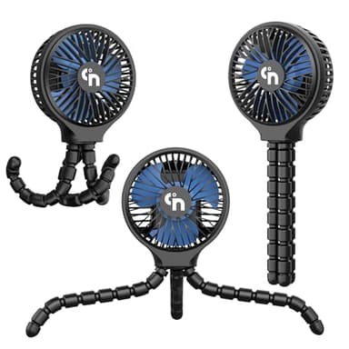 HomeLifairy Portable Stroller Fan, USB or Rechargeable Battery Operated with 3 Speeds and 360°Rotate, Cooling Clip On for Baby Crib Travel Car Seat Black - Image 7