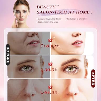 INTEO Microcurrent Facial Device, 3 Modes Red Light Therapy for Face and Neck, Skin Care Facial Massager Perfect Gifts for Women Men(Gold) - Image 4