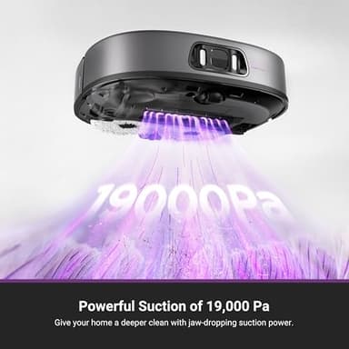 Eureka J15 Ultra Self Emptying Robot Vacuum, 19,000 Pa Suction, Flex-Arm Mop Design, 167℉Hot Water Mop Washing & 131°F Hot Air Drying, AI Obstacle Avoidance, Black - Image 3
