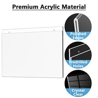 MaxGear Wall Mount Sign Holder 11 x 17 Inch, Clear Plastic Picture Frames with Mounting Screws, Door Sign Holders and Document Display Frame for Home, Office, Store, Landscape, 6 Pack - Image 3