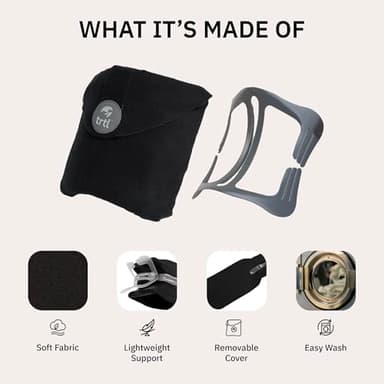 trtl Pillow - Scientifically Proven, Super Soft Neck Support Travel Pillow for Sleeping - Lightweight and Machine Washable - Ergonomic Design for Traveling on Airplanes, Cars, and Trains - Grey - Image 4