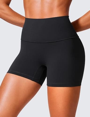 CRZ YOGA Secretsculpt Womens Butterlift High Waist Scrunch Butt Biker Shorts 4 Inches - No Front Seam Workout Gym Booty Black Small - Image 4