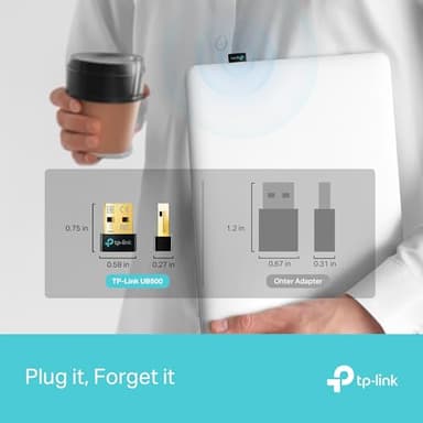 TP-Link USB Bluetooth Adapter for PC - Bluetooth 5.3 Dongle Receiver, Plug and Play, Nano Design, EDR & BLE, Supports Windows 11/10/8.1/7 for Desktop, Laptop, PS5/PS4/Xbox Controller (UB500) - Image 5