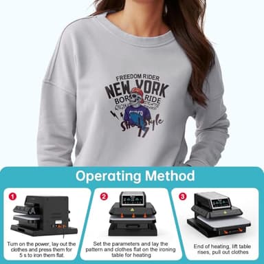 Benazcap Auto Heat Press Machine for T Shirts-Auto-Release 15x15 Heat Press - Rapid Heating, Even Heat Distribution, Ideal for HTV, Sublimation, Heat Transfer Projects - Image 4