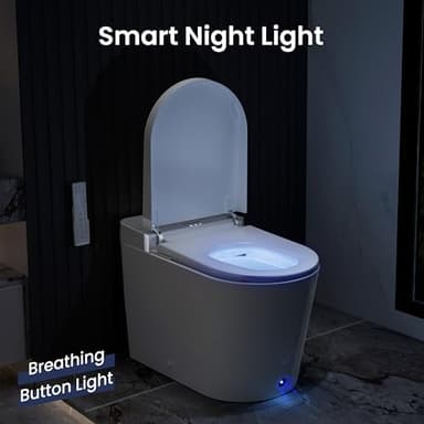 Casta Diva Smart Toilet with Bidet Built in, Bidet Toilet with Wider Heated Seat, Warm Water & Dryer, Foot Sensor Auto Flushing, Night Light, Remote Control 1.28GPF(CD-K020) - Image 7
