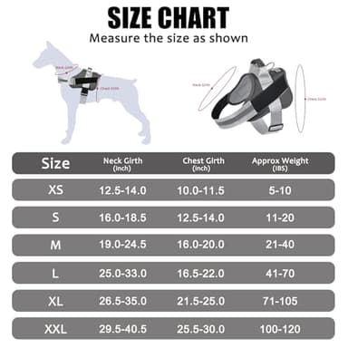 Bolux Dog Harness, No-Pull Reflective Dog Vest, Breathable Adjustable Pet Harness with Handle for Outdoor Walking - No More Pulling, Tugging or Choking (Black, M) - Image 4