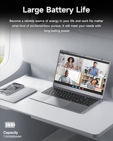 BLUEING 15.6 Inch Laptop-Computer, AMD 3020e(Beat N4020, Up to 2.6GHz), 8GB DDR4 256GB SSD (Exp. Up to 32GB + 2TB),1080P FHD IPS Display, Win11 Laptop, Long Battery, Type-C, Laptops - Image 5