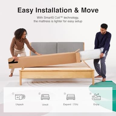 Novilla Twin Mattress, 6 Inch Twin Size Mattresses in a Box with Smarts™ Coil for Pressure Relief, Medium Plush Foam and Spring Hybrid Colchones with CertiPUR-US Certified for Kids - Image 8
