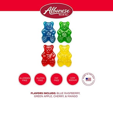Albanese World's Best 4 Flavor Gummi Papa Bears, 5lbs of Candy - Image 3