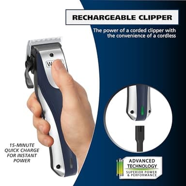 Wahl Lithium Ion Pro Rechargeable Cordless Hair Clippers for Men, Woman, & Children with Smart Charge Technology for Convenient at Home Haircutting - Model 79470 - Image 8
