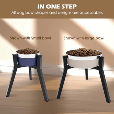 TIDANT Elevated Dog Bowls for Large and Extra Large Dogs, Adjustable Width Dog Bowl Stand for 7-10.6" Wide Bowls, Food and Water Feeder, 13.7 in Tall Single Holder (Bowl Not Included) - Image 4