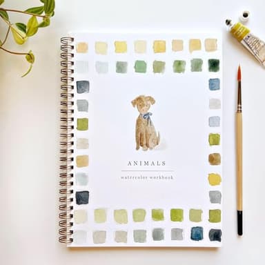 Watercolor Workbooks, Beginner-Friendly Birds Watercolor Workbooks, 12 Colors Watercolor Paint Set with Paint Brush, Art Crafts Painting Supplies, Water color Book for Kids Adults Teens (Animals) - Image 2