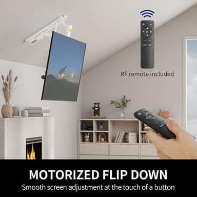 VIVO Electric Ceiling TV Mount for 32 to 70 inch Screens, Large Flip Down Motorized Pitched Roof VESA Mount, App and Voice Control, White, MOUNT-E-FD70W - Image 4