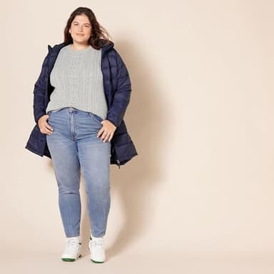 Amazon Essentials Women's Soft Fisherman Cable Long-Sleeve Crewneck Sweater (Available in Plus Size), Light Grey Heather, X-Small - Image 8