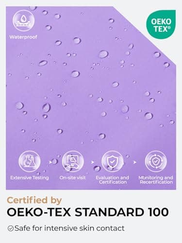 SaphiRose Kids Rain Jacket Waterproof Raincoat Mesh Lined Coat with Removable Hood for Boys Girls (Purple,10-12 years) - Image 4