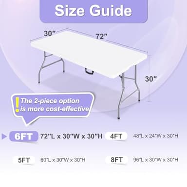 ABCCANOPY 6 FT Black Spandex Table Cover Stretch Fitted Wrinkle Resistant Tablecloth Reuse for Rectangular Folding Table Patry Event Wedding Banquet Protector - Image 6