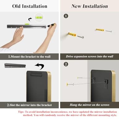 Fabuday Gold Mirror Bathroom Wall - Over Sink 36x24 Inch Rectangle Framed Brushed Mirror, Large Gold Trim Vanity Mirror Hanging for Bedroom, Restroom, Living Room, Entryway Decor - Image 6