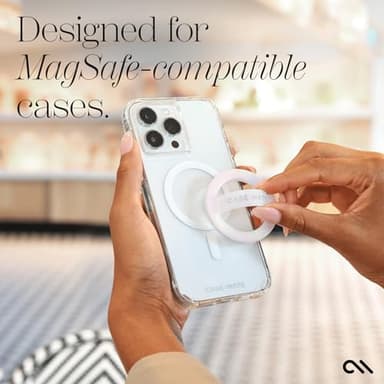 Case-Mate Magnetic Phone Grip MagSafe Loop Grip - Detachable Holder for Hand - Thin Collapsible Soft MagSafe Grips for Back of Phone for iPhone 16 Pro Max /15 Pro Max/14/13/12/S25 Ultra - Soap Bubble - Image 4