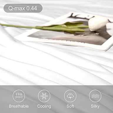 LLanCL Cooling Blankets for Hot Sleepers - Cool Like Ice Cream Lightweight Blanket for Summer with Double Side Cold, Cooling Comforter, Quilt, Fabric for Bed (Twin Size 59" x 79" White) - Image 3