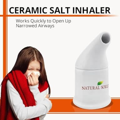 WBM LLC Natural Himalayan Pink Salt With Ceramic Salt Inhaler, 1.7 Lb - Image 2