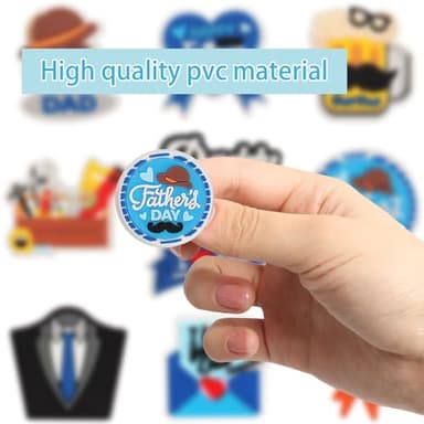 mortd 10 Pack Father's Day Shoe Charms Decoration, I LOVE DAD Charms for Shoes Bracelets, PVC Shoe Decoration Accessories for Father's Day Party Supplies Dad Birthday Gifts - Image 5