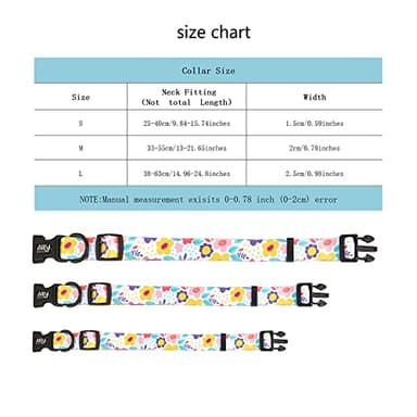 Dog Collar Adjustable Summer Flower Dog Collars with Safety Buckle Soft Comfortable Pet Collar for Small Medium Large Dogs - Image 5