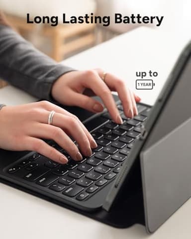 ZAGG Pro Keys 2 iPad Pro 13 (M4) Keyboard Case - Wireless Keyboard & Detachable Folio Case | Laptop-Style Backlit Keys, Multi-Pairing Bluetooth, 6.6 ft Drop Protection - Image 6