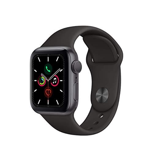 Apple Watch Series 5 (GPS, 40MM) - Space Gray Aluminum Case with Black Sport Band (Renewed) - Image 1