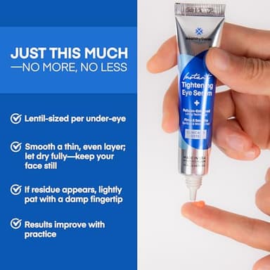 Instant Under Eye Lift Serum - Reduces Eye Bags, Wrinkles, Puffy Eyes, Dark Circles & Crow’s Feet in Minutes - Advanced Firming Polysaccharide Formula for Mature Skin - 20 mL - Image 4
