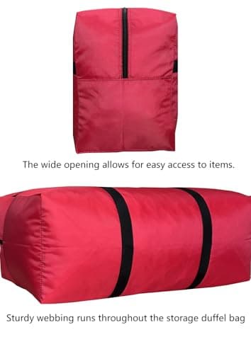 DoYiKe Extra Large Storage Duffle Bag for Travel, Foldable Oversized Giant Big Traveling Red Duffle Bag - Image 4