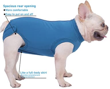 Caslfuca Dog Surgery Recovery Suit - After Spay, Abdominal Wounds Post Surgical Recovery, Anti Licking Breathable Dog Onesies for Small, Medium & Large Pet, Alternative Bandages Cone E-Collar - Image 3