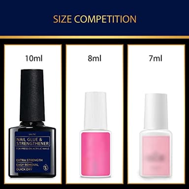 Valitic Strong Nail Glue and Strengthener for Acrylic and Press On Nails - Quick Dry Brush On Gel for Long Lasting Effect - Adhesive Nail Bond for False Nails with Tips Strengthener - 2 PACK - Image 5