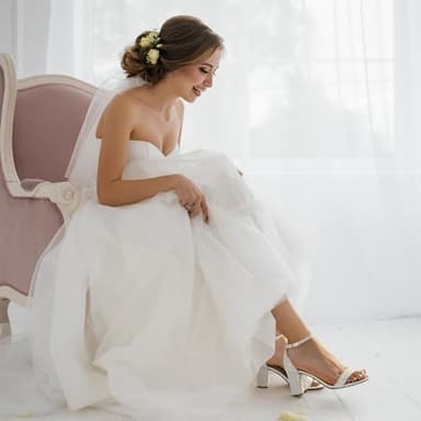 DREAM PAIRS Women's Chunk Low Heel Pump Sandals,Size 10,White-Pearl,CHUNK - Image 7