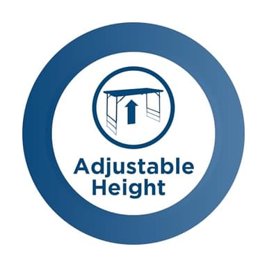 COSCO 4 ft. Fold-in-Half Adjustable Height Indoor/Outdoor Utility Table, Black - Image 4