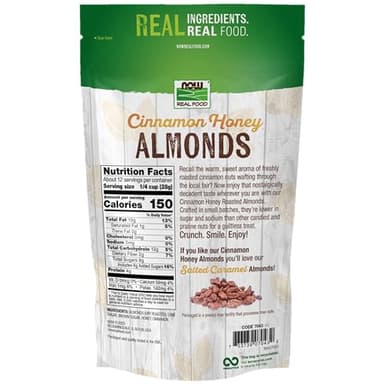 NOW Foods, Cinnamon Honey Coated Almonds, Crafted in Small Batches, 12-Ounce (340 g) - Image 2