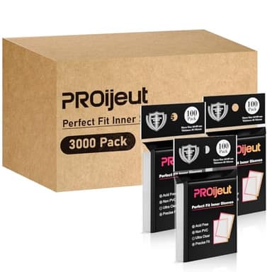 3000 Pack Card Sleeves Clear, Perfect Fit Inner Sleeves Ideal for Double-sleeving, Trading Card Sleeve Compatible with MTG, PKM, TCG and Gaming Cards (60 Microns) - Image 1