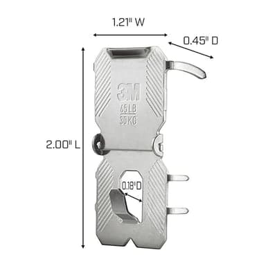 3M CLAW(TM) 65 lb. Drywall Picture Hanger With Spot Markers, Heavyweight Hanging Solution for Room Decor and Office Decor, Including Mirrors or Large Art – 3 Pack - Image 2