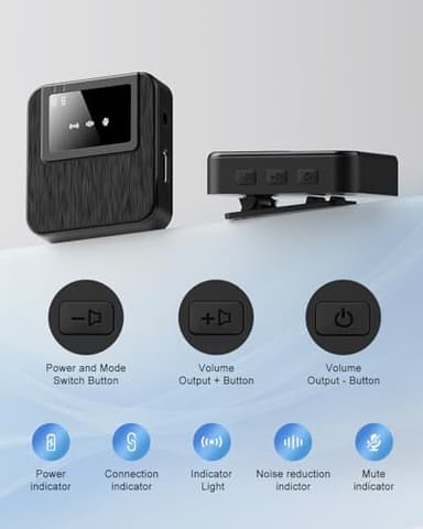 BAILIXIN 3-in-1 Mini Microphone for iPhone, Android, Camera - 328ft Long Range, 20H Battery Life, Wireless Microphones, Lapel Mic with AI Noise Reduction for Video Recording, YouTube, TikTok - Image 8
