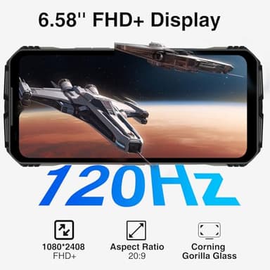 DOOGEE V MAX Plus(2024) 5G Rugged Smartphone,22000mAh 36GB+512GB Android 14 Rugged Phone,200MP+32MP+20MP Night Vision Rugged Cell Phone,6.58" FHD+120Hz IPS Screen,IP68/IP69K Waterproof Phone,NFC/OTG - Image 6