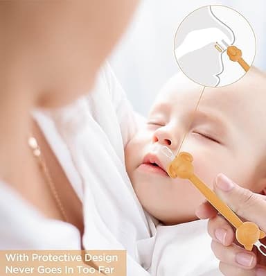 3 in 1 Baby Booger Remover and Baby Ear Cleaner Tool Baby Nose Cleaner with Soft Silicone End Dual Ear Wax and Snot Remover Safe Nasal Picker for Newborns Infants & Toddlers, BPA Free - Image 6