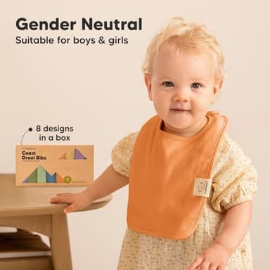 KeaBabies 8-Pack Organic Baby Bibs for Boys, Girls - Super Absorbent Cotton Drool Bibs for Baby Girl & Boy, Teething Toddler, Drooling Newborn, Ultra Soft & Machine Washable (Cruise) - Image 9